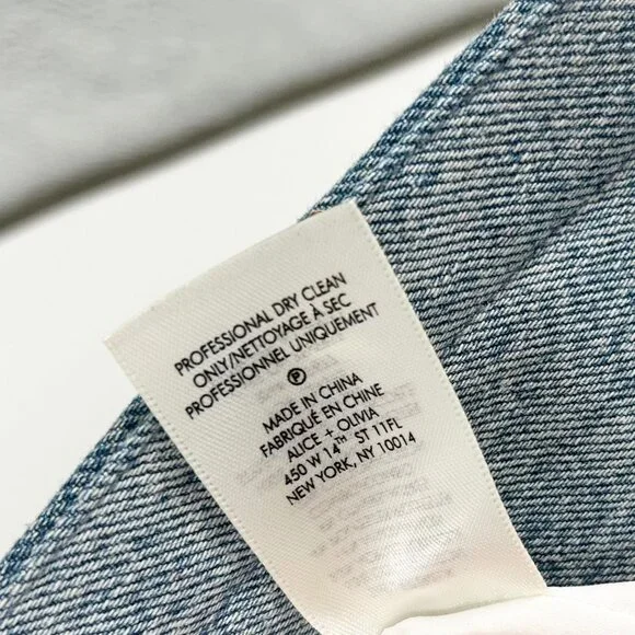 Alice + Olivia Avis Combo Patch Pocket Jacket in Blue Eyes Multi - Picture 8 of 11